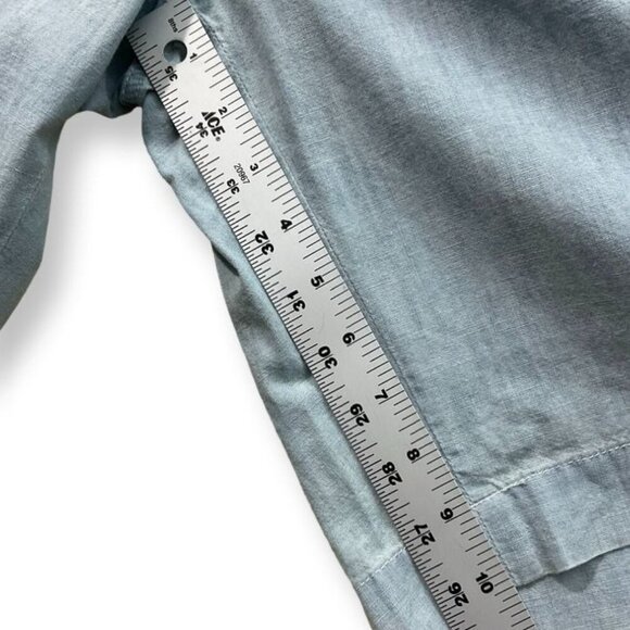 Polo Ralph Lauren Shorts Mens 42T Blue Chambray Cotton Classic Fit Striped Sides - Picture 11 of 12